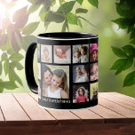 Erstellen Sie Ihre eigene 18-Familie Foto Collage  Tasse<br><div class="desc">Einzigartige Foto Collage Tasse zum Personalisieren mit 18 Fotos. Fügen Sie Ihren Familiennamen,  das Jahr hinzu,  um ihn exklusiv zu machen.Das Zitat "Familie ist alles" macht ihn zu einem besonderen Geschenk für Ferien und besondere Anlässe.</div>