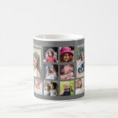 Erstellen Sie Ihre eigene 18-Foto-Collage Familien Kaffeetasse (Mittel)