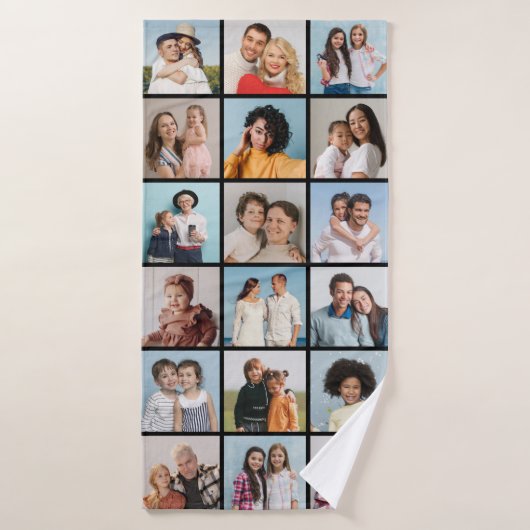Erstellen Sie Ihre eigene 18 FotoCollage Badehandtuch (Badehandtuch)