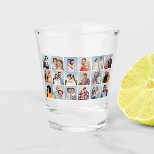Erstellen Sie Ihre eigene 18 FotoCollage Schnapsglas (Vorderseite)