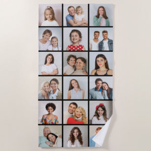 Erstellen Sie Ihre eigene 18 FotoCollage Strandtuch