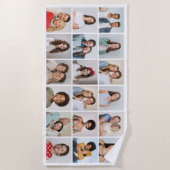 Erstellen Sie Ihre eigene 18 FotoCollage Strandtuch (Vorderseite)