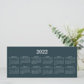 Erstellen Sie Ihre eigene 2022 Kalender-Flachkarte (Stehend Vorderseite)