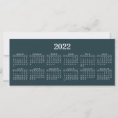 Erstellen Sie Ihre eigene 2022 Kalender-Flachkarte (Vorderseite)