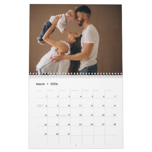 Erstellen Sie Ihre eigene 2025 Simple Custom Foto Kalender (Mär 2026)