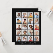 Erstellen Sie Ihre eigene 20-Foto Collage hinzufüg Karte (Vorderseite/Rückseite Beispiel)