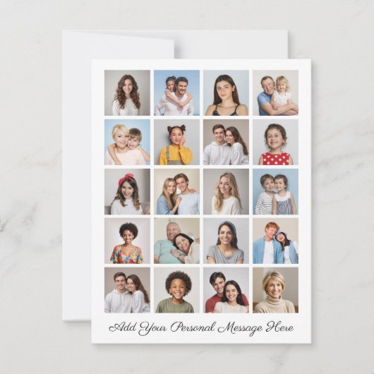 Erstellen Sie Ihre eigene 20-Foto Collage hinzufüg Karte (Vorderseite)