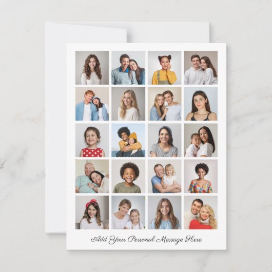 Erstellen Sie Ihre eigene 20-Foto Collage hinzufüg Karte (Vorderseite)