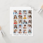 Erstellen Sie Ihre eigene 20-Foto Collage hinzufüg Karte (Vorderseite/Rückseite Beispiel)