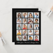 Erstellen Sie Ihre eigene 20-Foto Collage hinzufüg Karte (Vorderseite/Rückseite Beispiel)