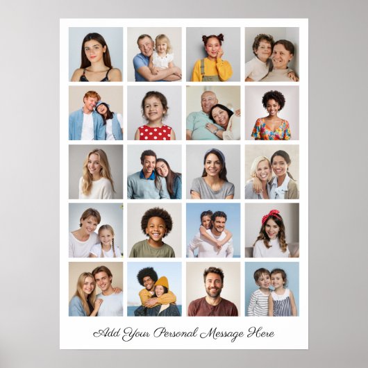 Erstellen Sie Ihre eigene 20-Foto Collage hinzufüg Poster (Vorne)