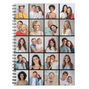 Erstellen Sie Ihre eigene 20-Foto Collage Spirale Notizblock