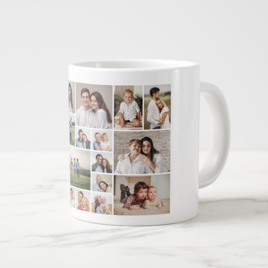 Erstellen Sie Ihre eigene 20-FotoCollage Jumbo-Tasse (Vorderseite Rechts)