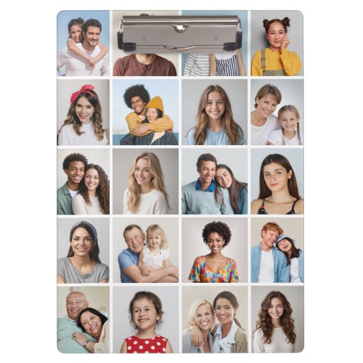 Erstellen Sie Ihre eigene 20-FotoCollage Klemmbrett (Vorderseite)