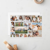 Erstellen Sie Ihre eigene 20-FotoCollage Mitteilungskarte (Vorderseite/Rückseite Beispiel)