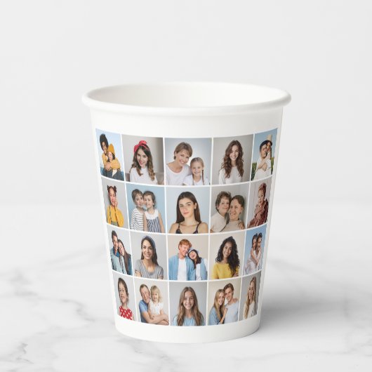 Erstellen Sie Ihre eigene 20-FotoCollage Pappbecher (Rückseite)