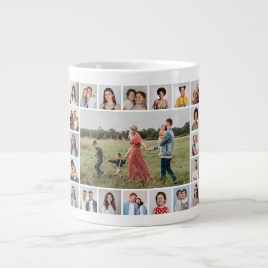 Erstellen Sie Ihre eigene 21 FotoCollage Jumbo-Tasse (Vorderseite)