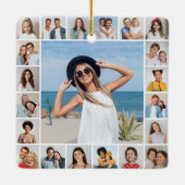 Erstellen Sie Ihre eigene 21 FotoCollage Keramikornament (Rückseite)