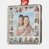 Erstellen Sie Ihre eigene 21 FotoCollage Ornament Aus Metall (Links)