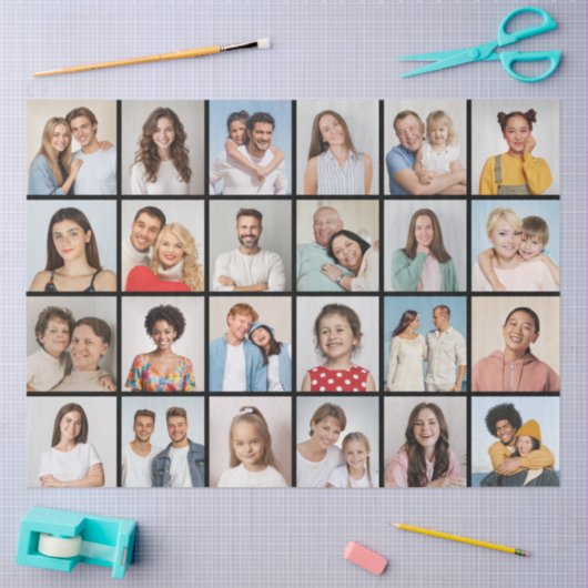 Erstellen Sie Ihre eigene 24 FotoCollage Seidenpapier (Basteln)