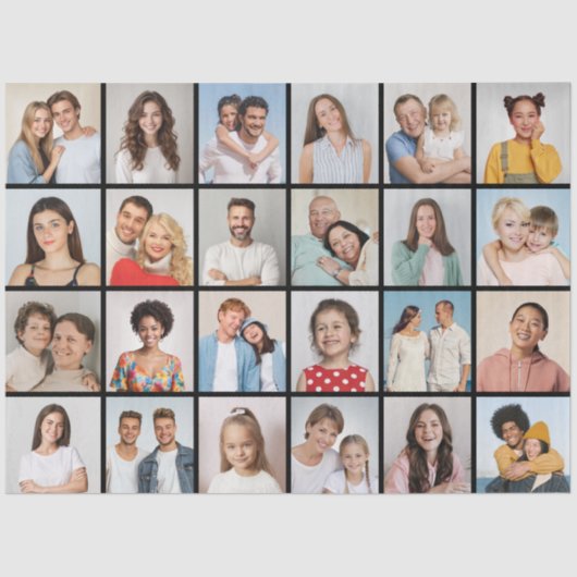 Erstellen Sie Ihre eigene 24 FotoCollage Seidenpapier (Vorderseite)