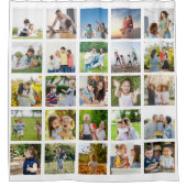 Erstellen Sie Ihre eigene 25-Foto Collage bearbeit Duschvorhang (Vorderseite)