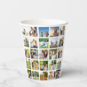 Erstellen Sie Ihre eigene 25-Foto Collage bearbeit Pappbecher (Rückseite)