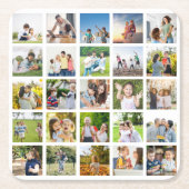 Erstellen Sie Ihre eigene 25-Foto Collage bearbeit Rechteckiger Pappuntersetzer (Vorderseite)