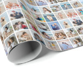 Erstellen Sie Ihre eigene 25-Foto Collage Geschenkpapier (Rolleneckpunkt)