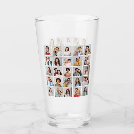 Erstellen Sie Ihre eigene 25-Foto Collage Glas (Vorderseite)