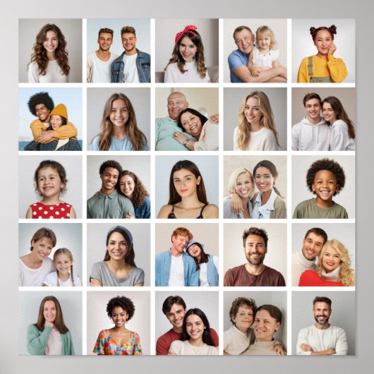 Erstellen Sie Ihre eigene 25-Foto Collage Poster (Vorne)