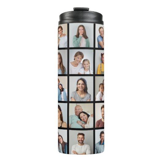 Erstellen Sie Ihre eigene 25-Foto Collage Thermosbecher (Vorderseite)