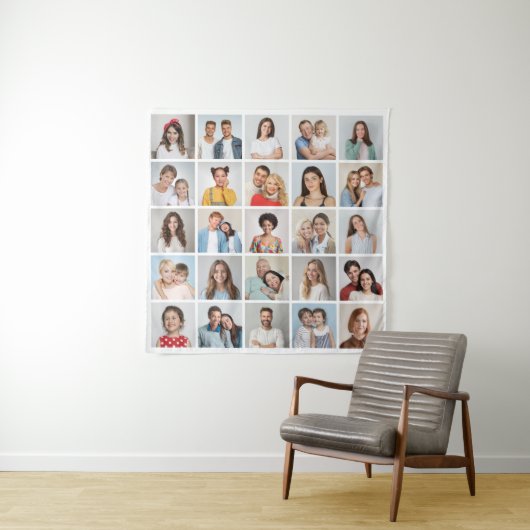 Erstellen Sie Ihre eigene 25-Foto Collage Wandteppich (Beispiel)