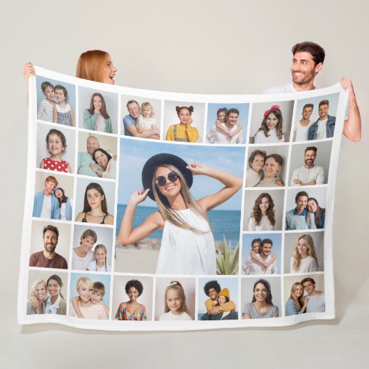 Erstellen Sie Ihre eigene 27 FotoCollage Fleecedecke (Beispiel)