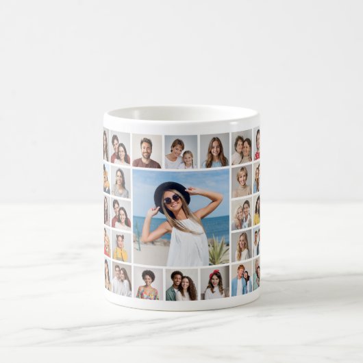 Erstellen Sie Ihre eigene 27 FotoCollage Kaffeetasse (Mittel)