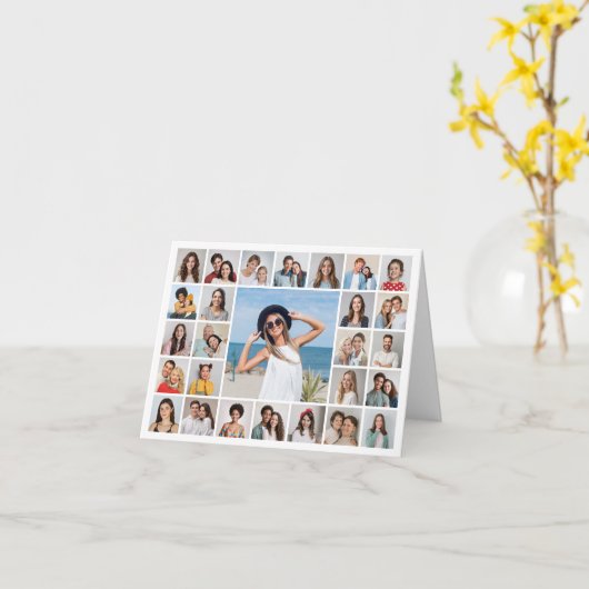 Erstellen Sie Ihre eigene 27 FotoCollage Karte (Gelbe Blume)