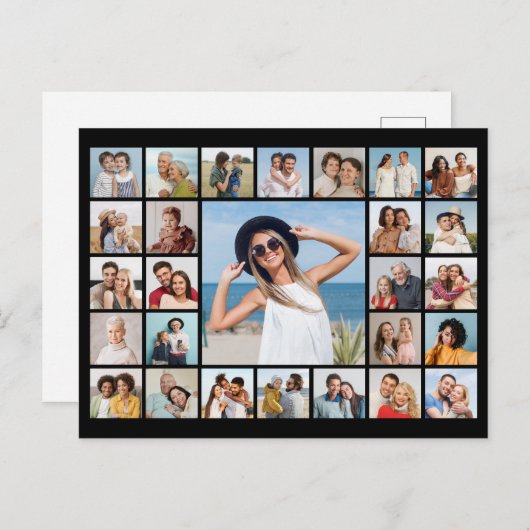 Erstellen Sie Ihre eigene 27 FotoCollage Postkarte (Vorne/Hinten)