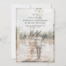 Erstellen Sie Ihre eigene 2 Foto Chic Calligrafy W Einladung