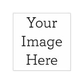 Personalisierbarer 5 cm x 5 cm Stempel, Stempelkissenfarbe = Keine, Ausrichtung = Horizontal, Griff = Holzgriff (Prägung)