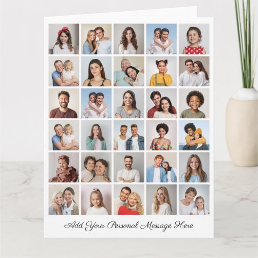 Erstellen Sie Ihre eigene 30-Foto-Collage hinzufüg Karte (Vorderseite)