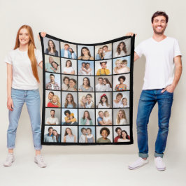 Erstellen Sie Ihre eigene 30 FotoCollage Fleecedecke
