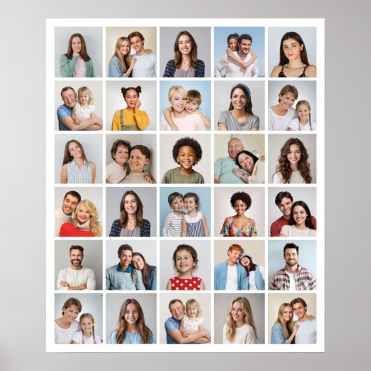 Erstellen Sie Ihre eigene 30 FotoCollage Poster (Vorne)