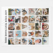 Erstellen Sie Ihre eigene 30 x Foto Collage Keepak Fleecedecke (Vorderseite (Horizontal))