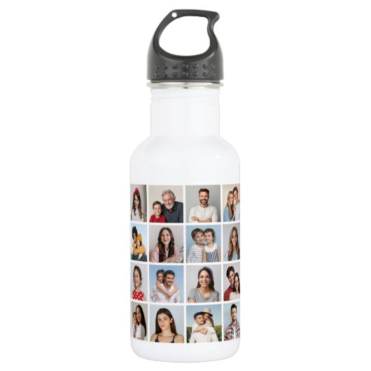 Erstellen Sie Ihre eigene 32 FotoCollage Edelstahlflasche (Vorderseite)