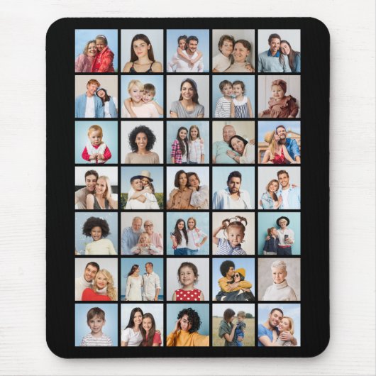 Erstellen Sie Ihre eigene 35-Bild Collage bearbeit Mousepad (Vorne)