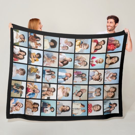 Erstellen Sie Ihre eigene 35-Foto Collage Fleecedecke (Beispiel)