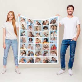 Erstellen Sie Ihre eigene 35-Foto Collage Fleecedecke