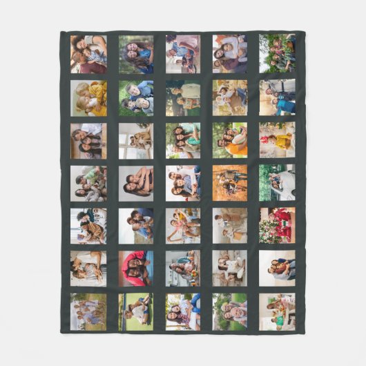 Erstellen Sie Ihre eigene 35-Foto Collage Fleecedecke (Vorderseite)