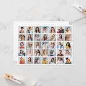 Erstellen Sie Ihre eigene 35-Foto Collage Karte (Vorderseite/Rückseite Beispiel)