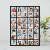 Erstellen Sie Ihre eigene 35-Foto Collage Karte (Stehend Vorderseite)